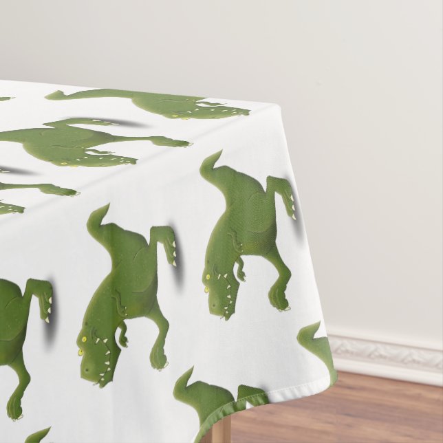 Funny T rex dinosaur cartoon humour Tablecloth (In Situ)