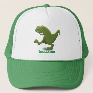 Funny T rex dinosaur cartoon humour Trucker Hat