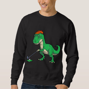 Funny T Rex Dinosaur Golf Gifts for Men Golfer Sweatshirt