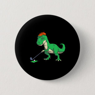 Funny T Rex Dinosaur Golf Gifts Shirts For Men Gol 6 Cm Round Badge