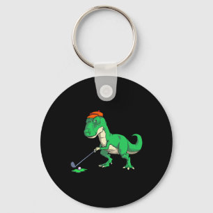 Funny T Rex Dinosaur Golf Gifts Shirts For Men Gol Key Ring