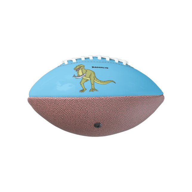 Funny T rex dinosaur illustration Football (Rotated 270)