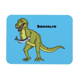 Funny T rex dinosaur illustration  Magnet