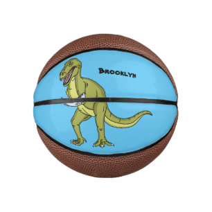 Funny T rex dinosaur illustration Mini Basketball