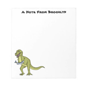 Funny T rex dinosaur illustration Notepad