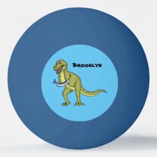Funny T rex dinosaur illustration  Ping Pong Ball