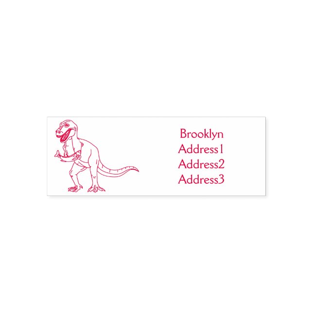 Funny T rex dinosaur illustration Self-inking Stamp (Design)
