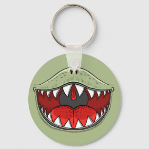 Funny T-Rex Dinosaur Mouth Kids Cartoon Key Ring