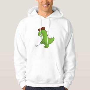 Funny T-Rex Dinosaur Playing Golf Hoodie