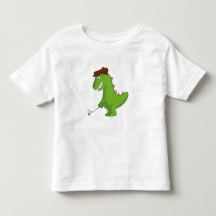 Funny T-Rex Dinosaur Playing Golf Toddler T-Shirt