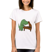 Funny T-Rex Dinosaur Playing Piano