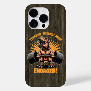 Funny T Rex Dinosaur Workout Fitness Gym Exercises Case-Mate iPhone 14 Pro Case