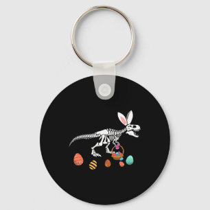 Funny T Rex Easter Skeleton Bunny Sket Egg Hunt Ea Key Ring