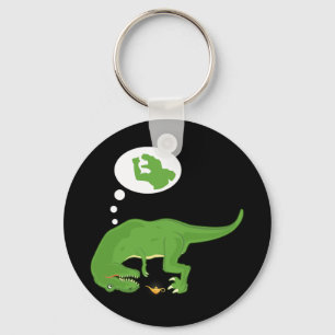 Funny T-rex , Genie Lamp, Short Arms, By Zany Brai Key Ring