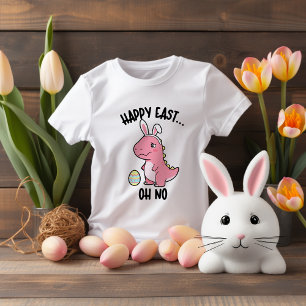 Funny T-Rex Happy Easter Girl Toddler T-Shirt