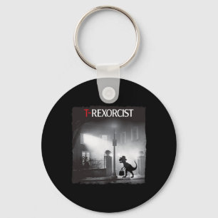 Funny T-rex Horror Parody Dinosaur Halloween Retro Key Ring