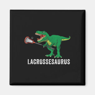 Funny T Rex Lacrosse Dinosaur Lax Boys Lacrosse Te Magnet