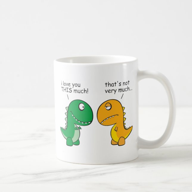 funny-T-Rex-little-arms-cartoon Coffee Mug (Right)