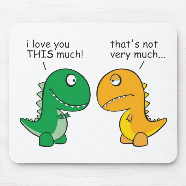 funny-T-Rex-little-arms-cartoon Mouse Pad (Front)