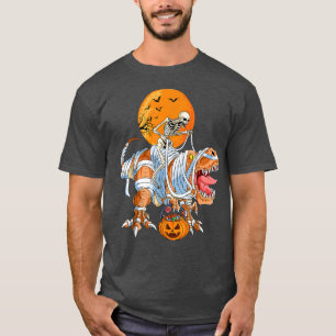 Funny T-rex Mummy Pumpkin Dinosaur - Dino Trex Hal T-Shirt