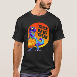Funny T Rex Trick Rawr Treat Pumpkin Dinosaur Trex T-Shirt