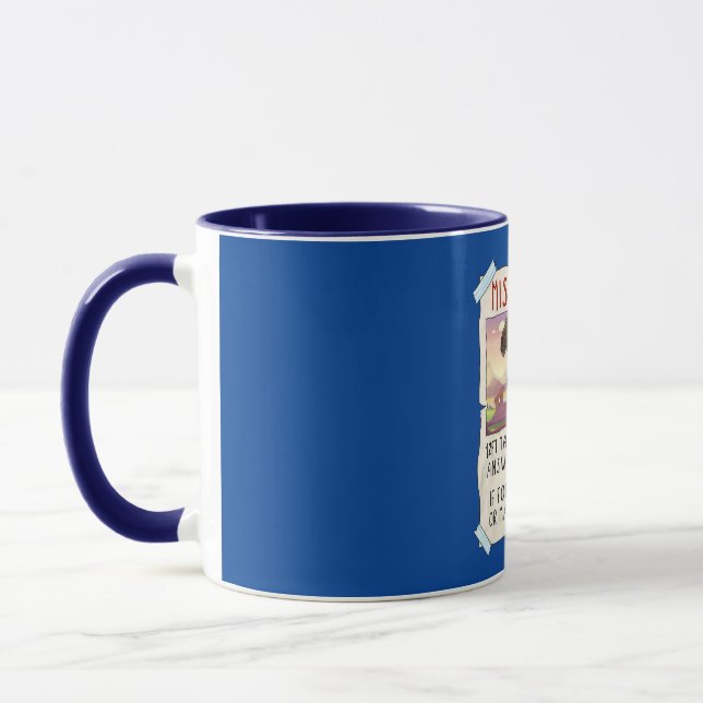 Funny T Rex Tshirt, Funny Missing Pet Tee, Dinosau Mug (Left)