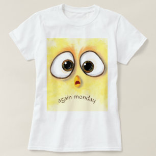 Funny T-Shirt Big Surprised Eyes - Custom Text