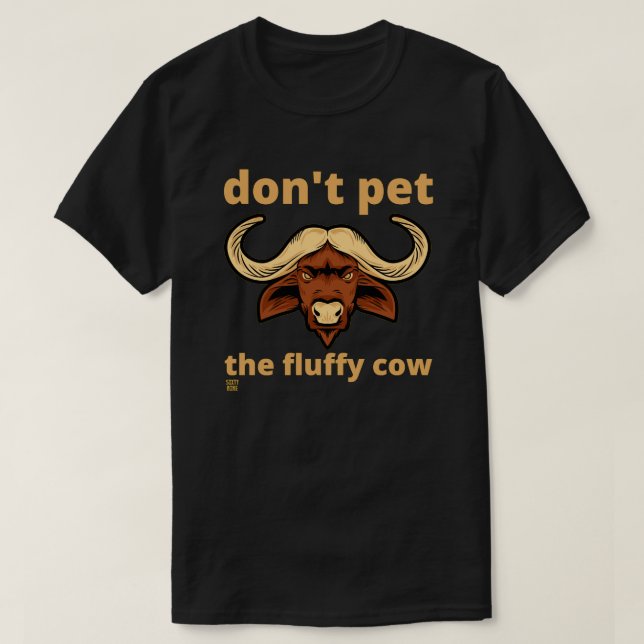 funny t-shirt  "FLUFFY COW" (Design Front)