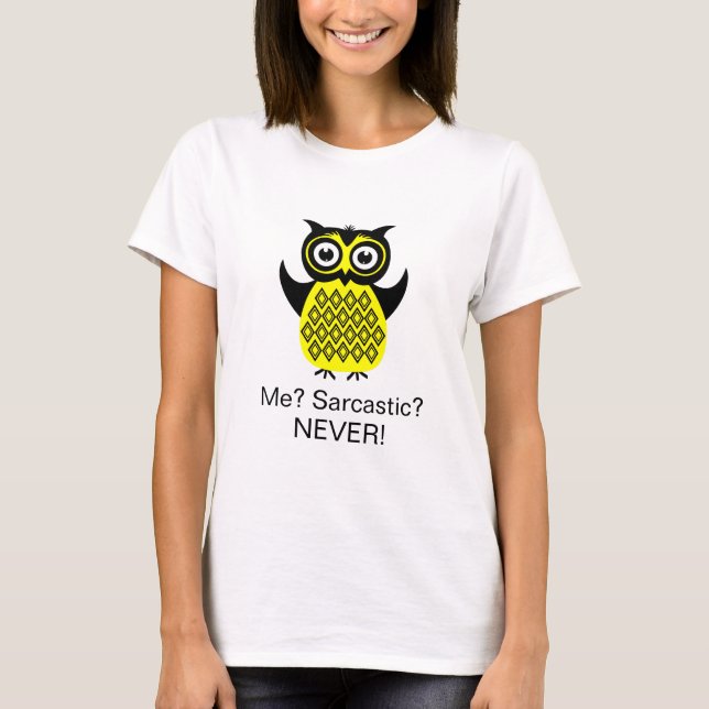 Funny T-Shirt, Grumpy Owl Sarcastic T-Shirt (Front)