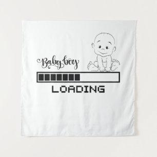 Funny T-shirt Infant Pregnancy Child Mother, 1/2 Tapestry