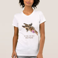 Funny T-Shirt Playful Giraffe Smile - Custom Text