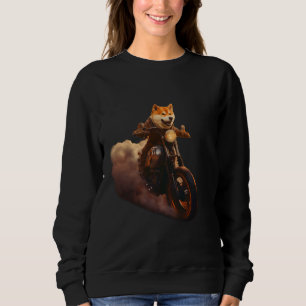 Funny T-Shirt, Shiba Inu, Motorcycle, Dog, Puppet, Sweatshirt