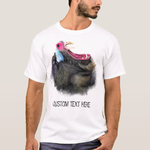 Funny T-Shirt with Angry Mandrill and Custom Text