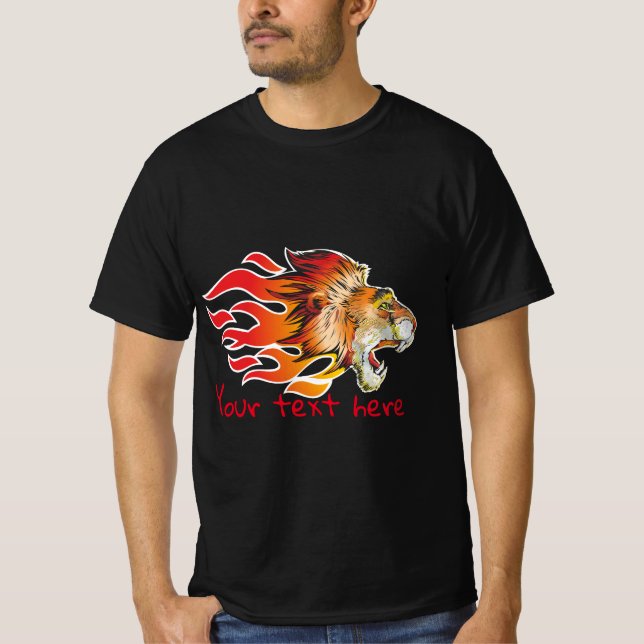 funny t-shirt with lion (Front)