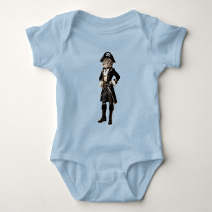 Funny Tabby Pirate Baby Bodysuit