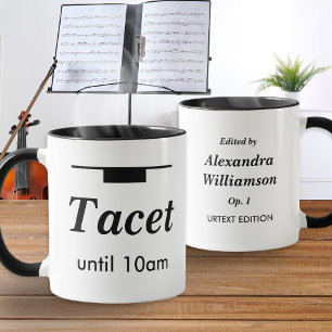 Funny Tacet Music Rest Symbol Personalized Urtext Mug