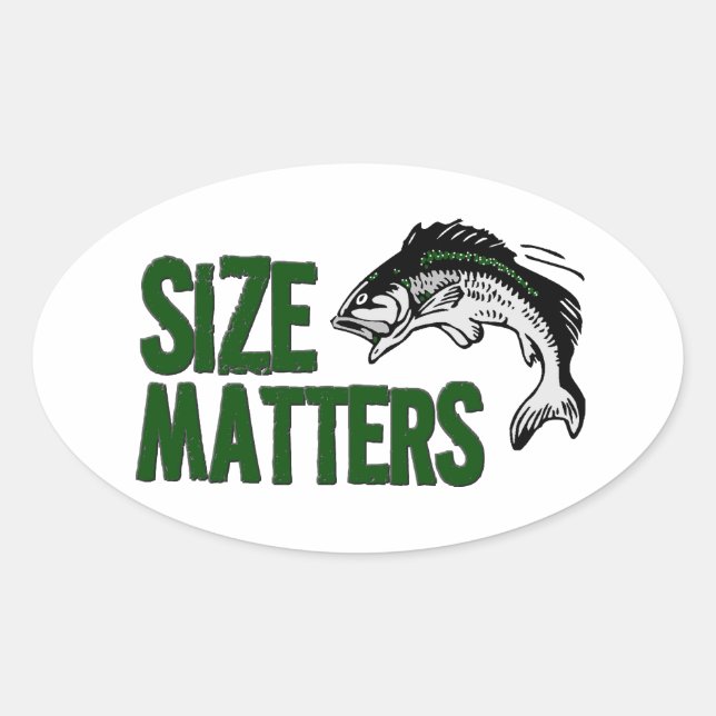 Funny Tacklebox SIZE MATTERS fisherman Oval Sticker (Front)