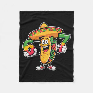 Funny taco 67 meme cinco de mayo fiesta design fleece blanket