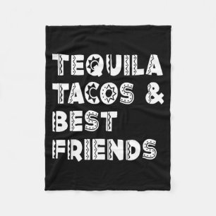 Funny taco and my friend cinco de mayo outfit fleece blanket