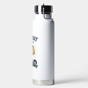 Funny Taco Bout Becoming a Dad Pregnancy Announcem Water Bottle