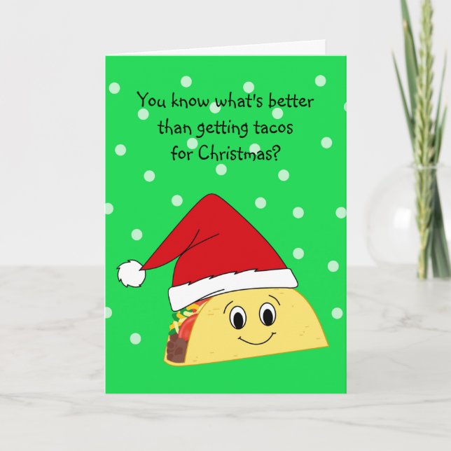 Funny Taco Christmas Card (Front)