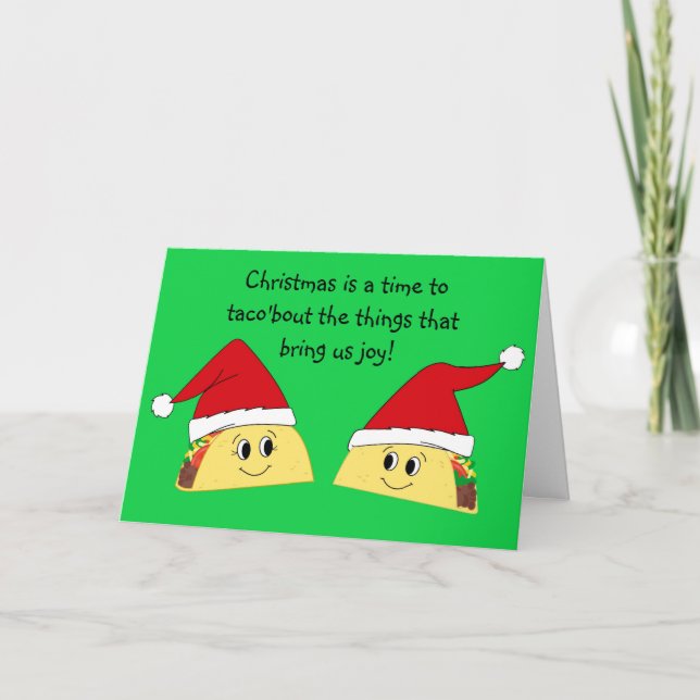 Funny Taco Christmas Card (Front)