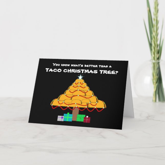 Funny Taco Christmas Tree Card (Front)