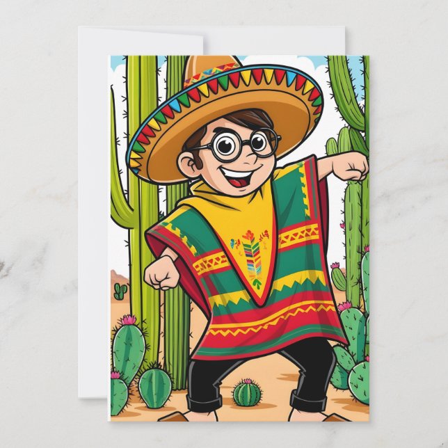 Funny Taco Cinco Postcard (Front)
