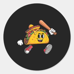 Funny Taco Playing Sell Mexican Food Lover Cinco D Classic Round Sticker