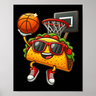 Funny Taco Playing Sketll Mexican Cinco De Mayo Ki Poster