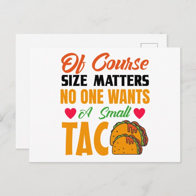 Funny Taco Postcard (Front/Back)