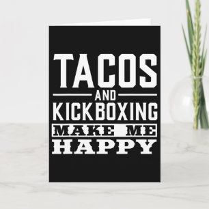 Funny Taco Shirts Tacos And Kickboxing Tees Men Wo Card