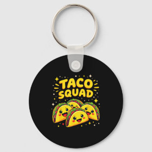 Funny Taco Squad Cinco De Mayo Mexican Food Fiesta Key Ring