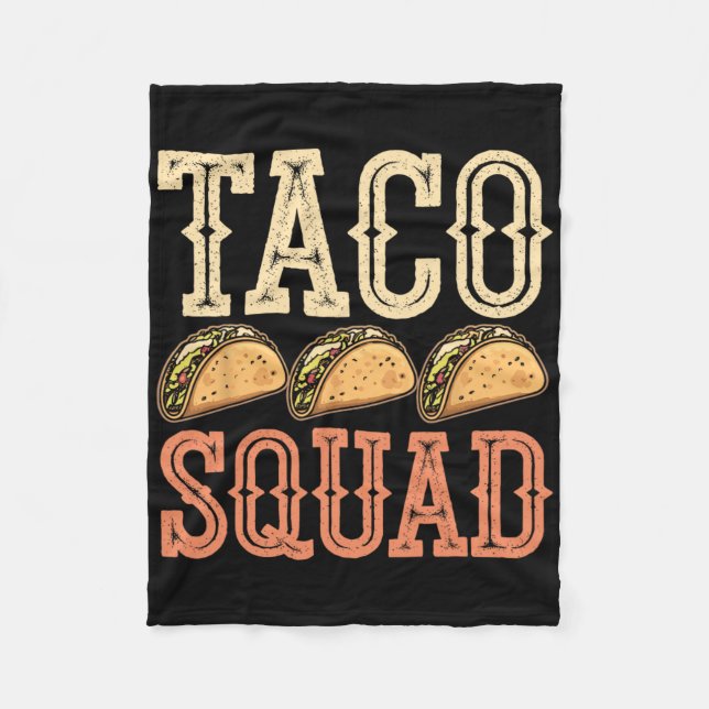 Funny Taco Squad  Fleece Blanket (Front)